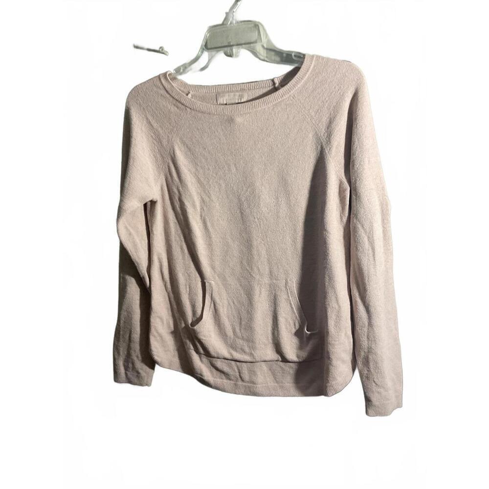 Barefoot Dreams Cozy Chic  Pink Ultra Light Pullover / Front Pockets - XS
